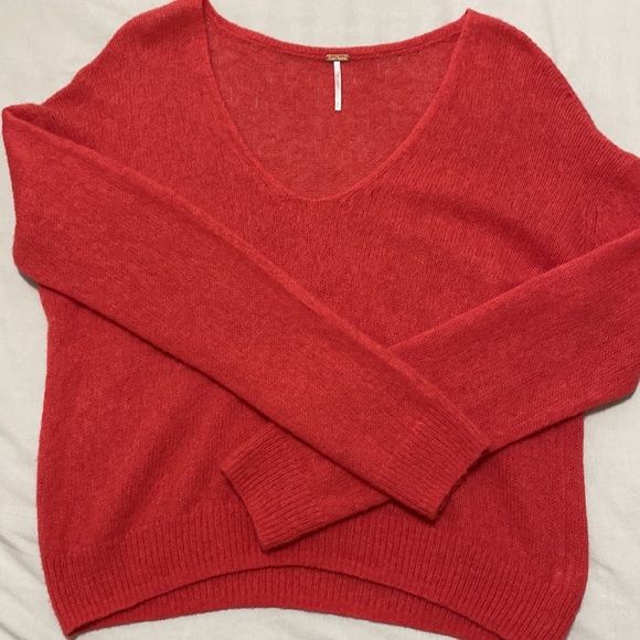 Free People Thin Red Sweater - Picture 5 of 6